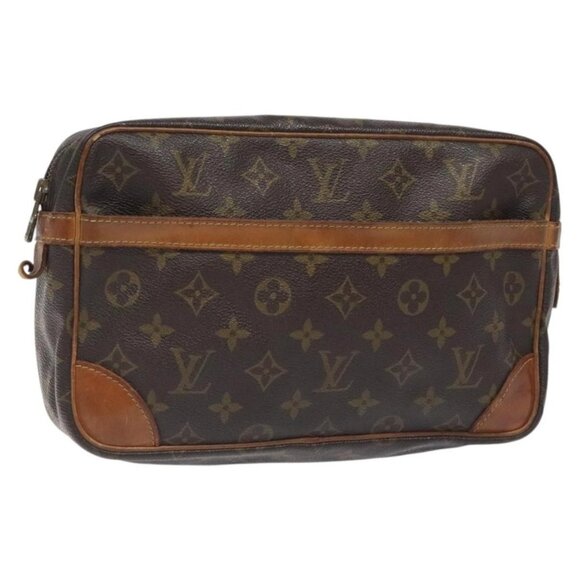 LOUIS VUITTON Monogram Compiegne 28 Clutch Bag M51845 LV Auth th6166 - Picture 1 of 16